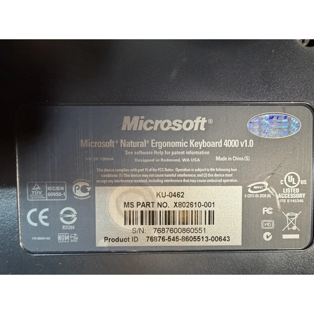 Microsoft natural ergonomic